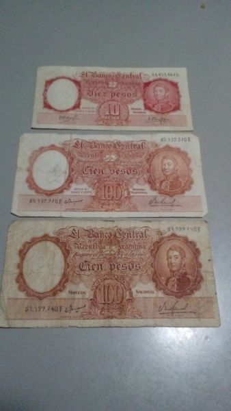 antiguos billetes republica argentina