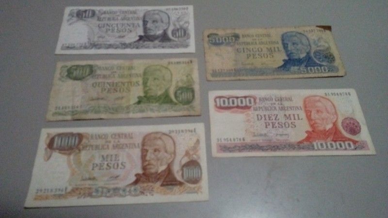 billetes antiguos pesos ley republica argentina