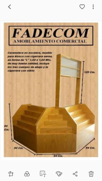 Caramelera mueble de kiosco