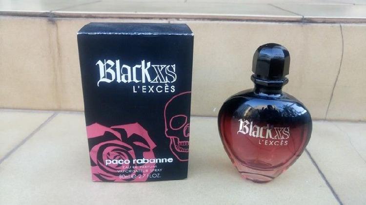 Frasco vacio de perfume mujer Black XS - 80 ml- en caja