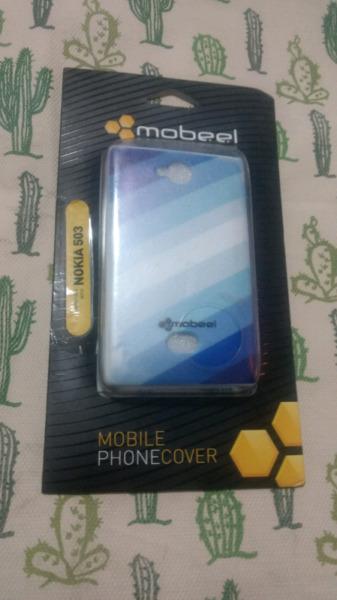 Funda de plastico tpu para celular Nokia 503 color celeste
