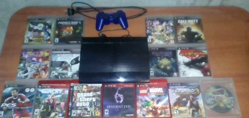 Vendo PS3 con joystick,14 juegos y 4 juegos Digitales