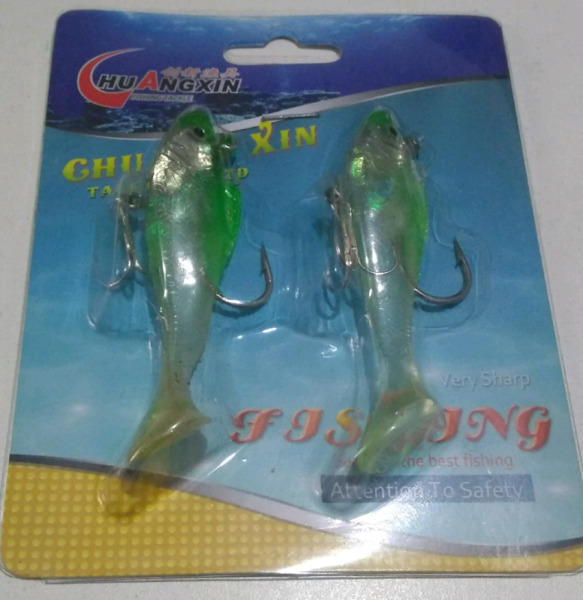 Señuelos pez de silicona x2 unidades