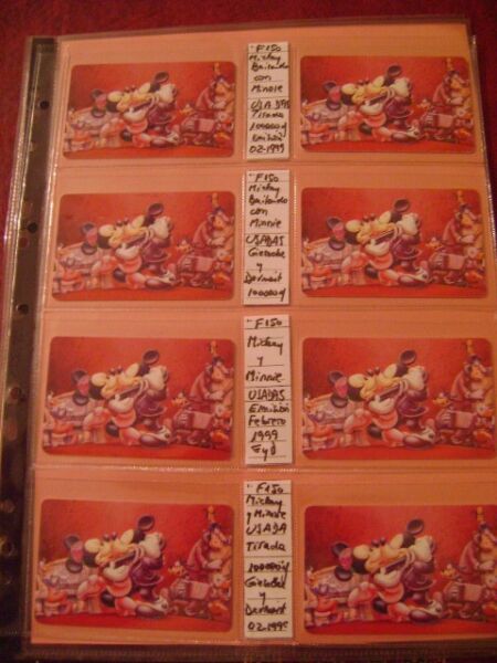 Tarjeta Telefonica Disney Mickey Minnie Serie F150 USADA
