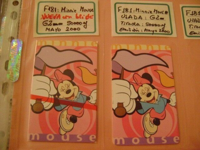 Tarjeta Telefonica Disney Minnie Mouse Serie F 181 CON