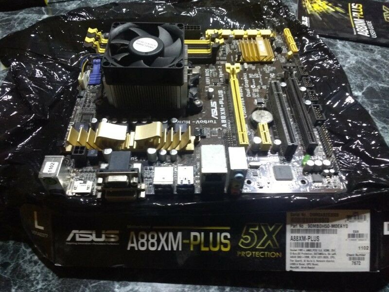 Combo Procesador Apu AMD Ak con ventilador + Mother