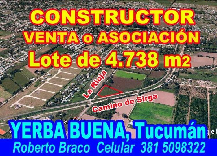 Yerba Buena TERRENO con ESCRITURA de 4738 m2 IDEAL: