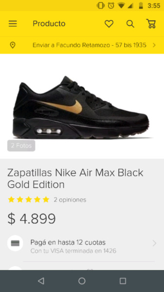 Zapatillas Nike Air Max Black Gold Edition NUEVAS.