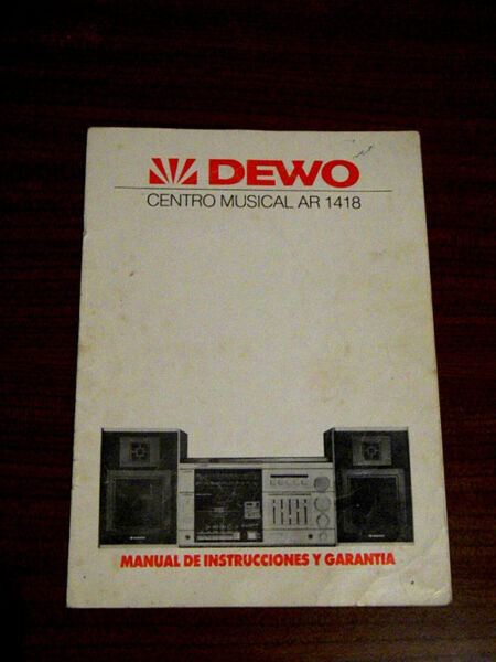 Antiguo Manual Dewo centro musical AR.