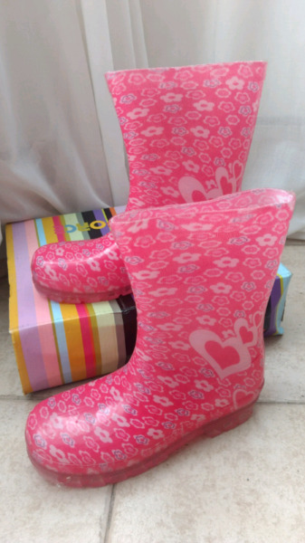 Botas de lluvia ROSAS para niñas número 