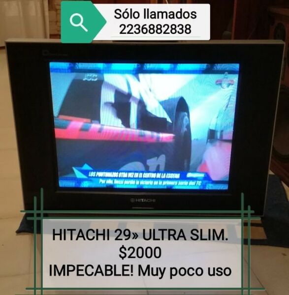 Hitachi 29" ultra slim, con control