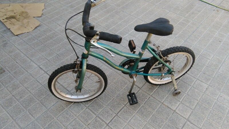 Bicicleta de niño. Con rueditas. Rodado pequeño.