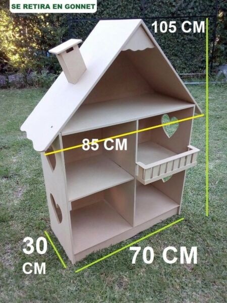 Casita de muñecas de 5 ambientes con balcón NUEVA