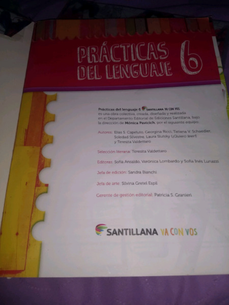 Practicas del lenguaje 6 Santillana va con vos