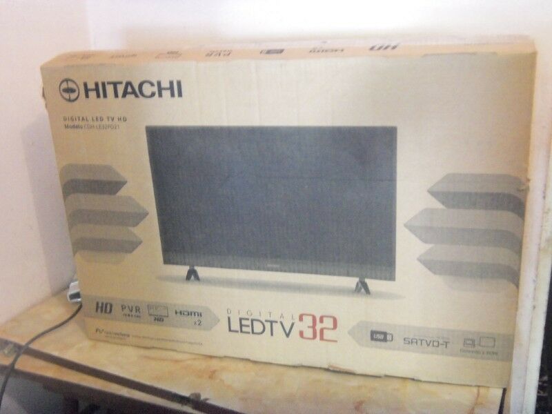 Televisor LED 32" Hitachi, Nuevo en caja