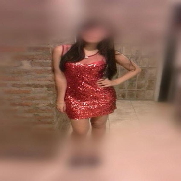 Vestido de Fiesta Rojo Brilloso