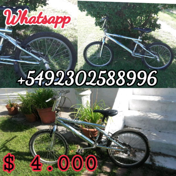 Bicicleta rodado 20 cromada BMX