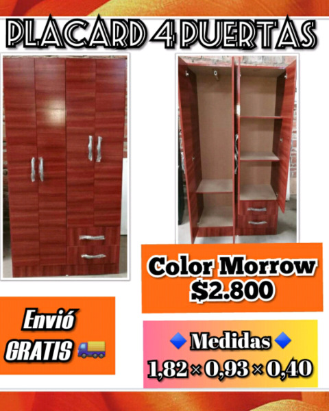 GRAN PROMO !!! PLACARES DE 4 Y 6 PUERTAS!