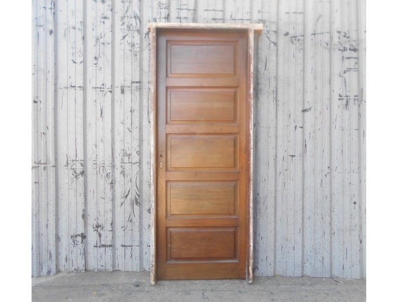 Siete antiguas puertas tablero de madera cedro con marco