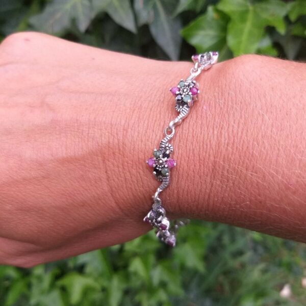 Pulsera de plata raiza