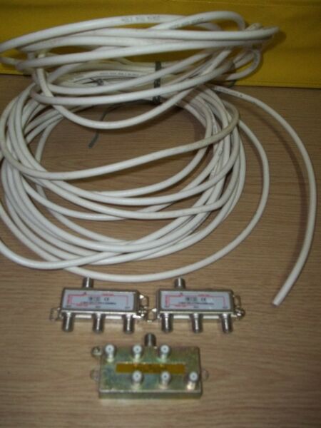 Splitters divisores de señal de cable y cable coaxil RG6