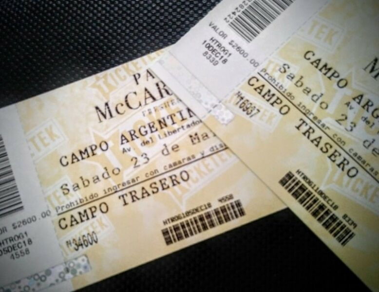 Entradas para Paul McCartney