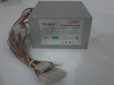 Fuente de PC SolTech 520 W (ATX Switch Power Supply)