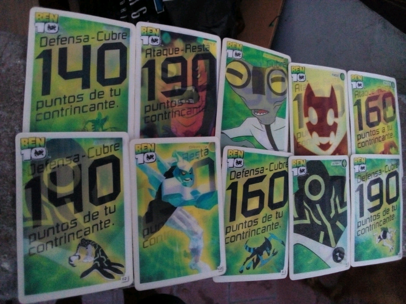 10 cartas|ologramas de Ben 10