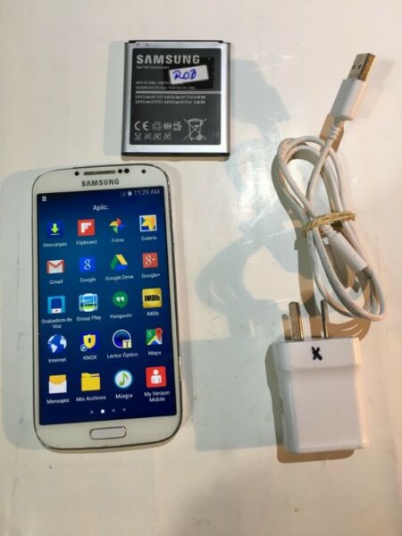 Celular Samsung S4 completo funcionando blanco liberado