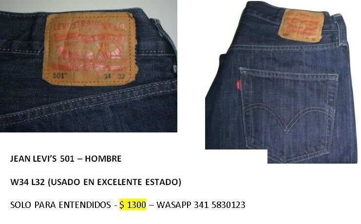 Levis HOMBRE 501 - L34 W32