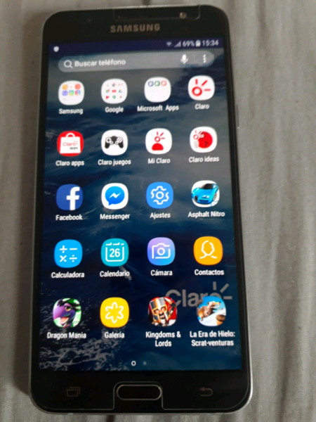 Samsung j7 16 libre con accesorios