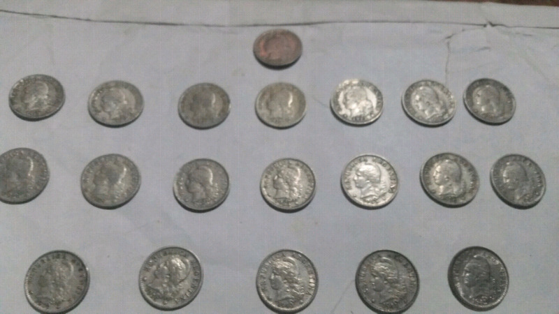 Lote 20 monedas 5 ctv Argentina 