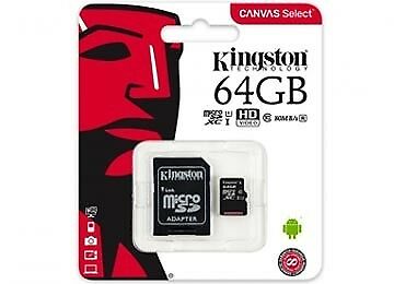 MICROSD 64GB CLASE 10 KINGSTON