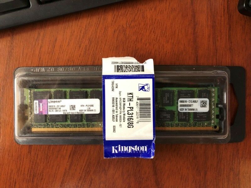 Memoria Kingston servidor DDR3 8GB Mhz ECC Sin uso