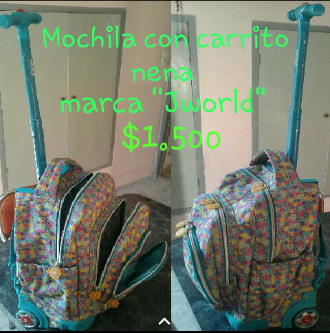 Mochila con carrito nena