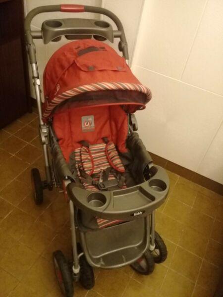 Coche cuna Kiddy Athenas con MANIJA rebatible