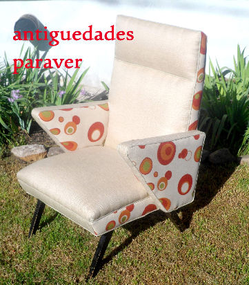 sillon diseño retro vintage 60s tapizado a nuevo