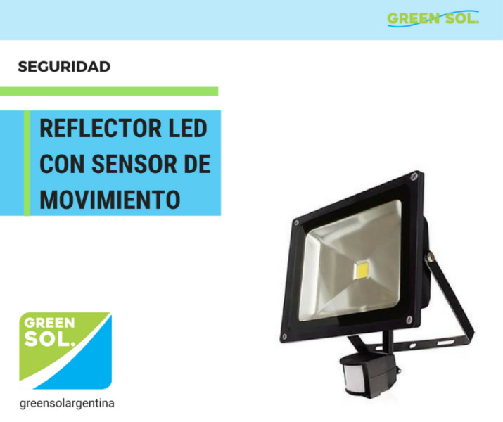 2 REFLECTORES LED con SENSOR DE MOVIMIENTO (Instalados)