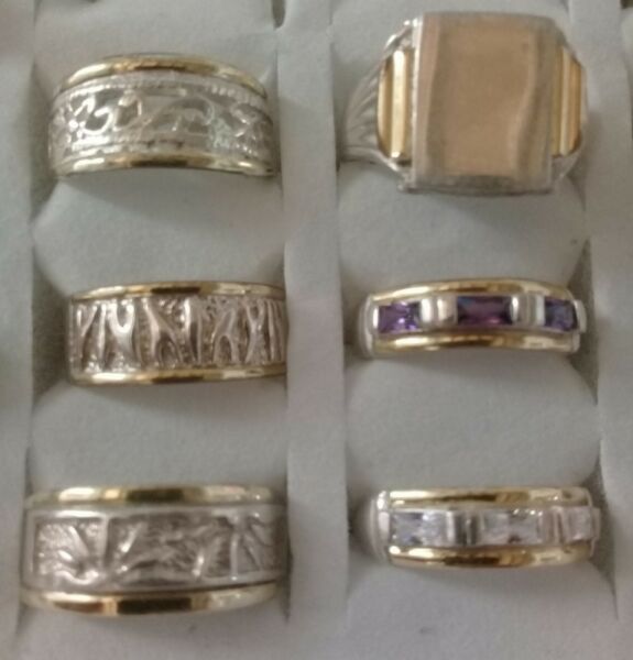 Anillos plata × 6