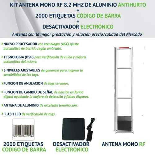 Kit Antihurto P/ Farmacia Antena +  Rf + Desactivador