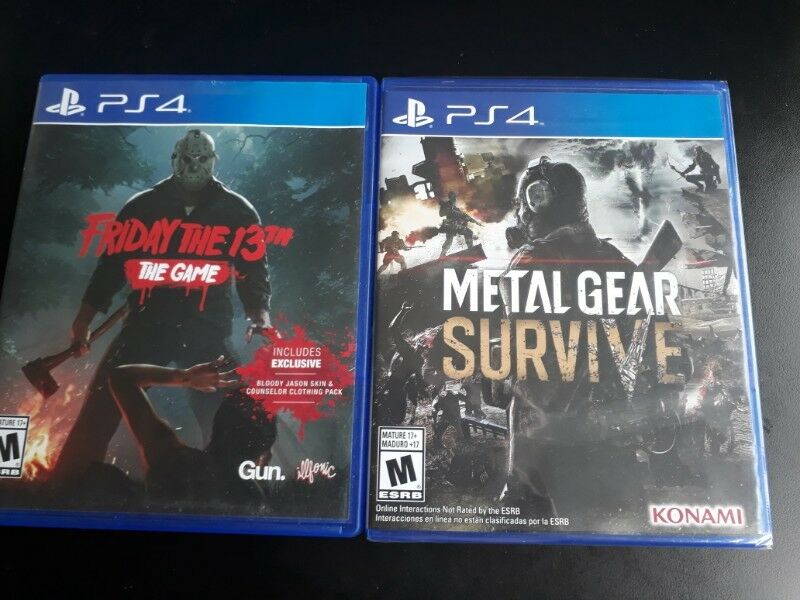 Metal Gear Survive y Viernes 13 playstation 4