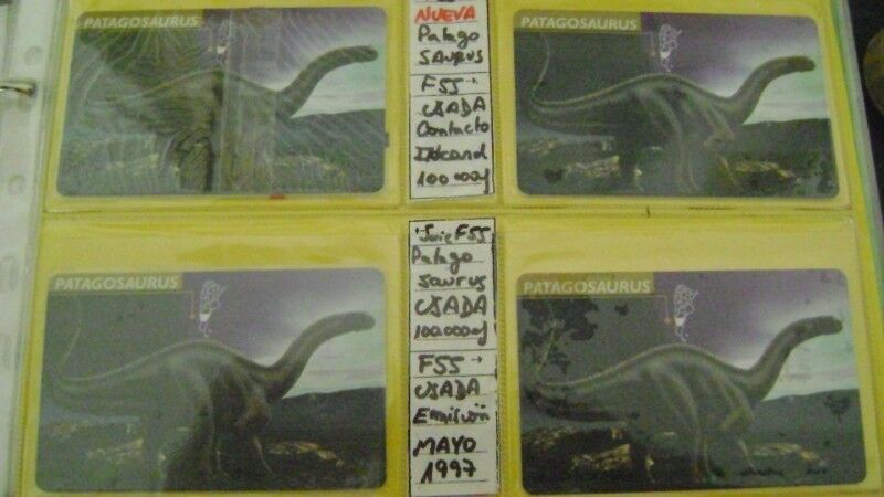 Tarjeta Telefonica Coleccion F.55 Dinosaurios Patagosaurus