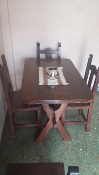 juego de comedor de algarrobo