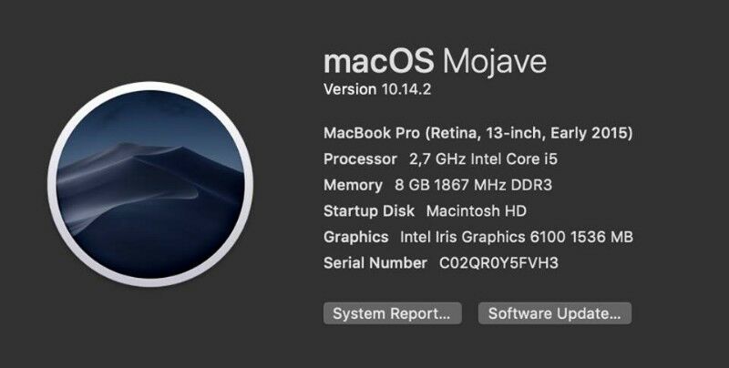 MacBook Pro (Retina, 13-inch, Early  i5 - 8 GB -