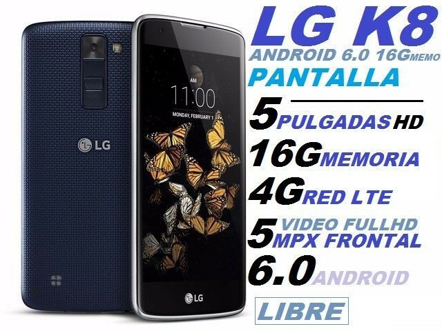 VENDO LG K8 16G 4G PANTALLA 5 PULGADAS HD,LIBRE