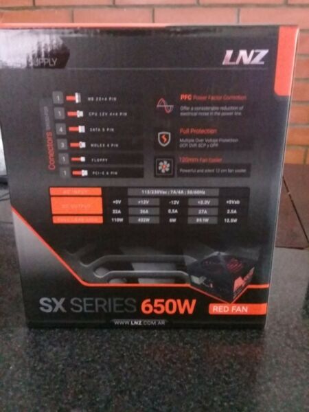 Vendo Fuente PC. SX Series 650w LNZ