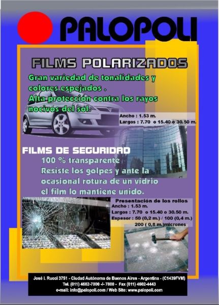 Film Polarizado Para Vidrios 30 Colores Ancho 1.53m PALOPOLI