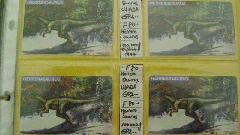 Tarjeta Telefonica Colecc F.80 Dinosaurios Herrerasaurus