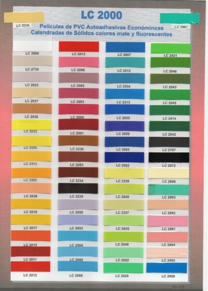 Vinilo Mate Translucido 70 Colores- Palopoli LC/ Ancho