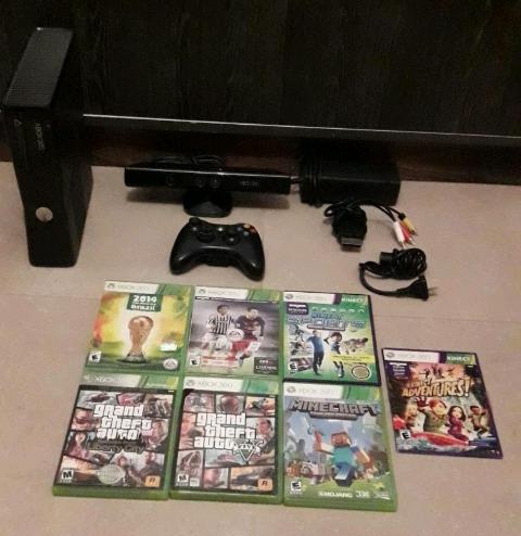 Xbox 360 Slim Kinect Joystick 7 Juegos